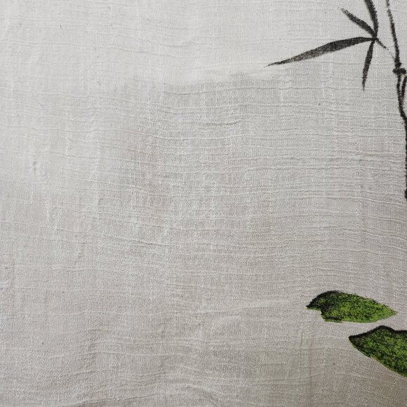 Oriental Womens Painted Small White Midi Tank Dress Loose Fit - Picture 7 of 12